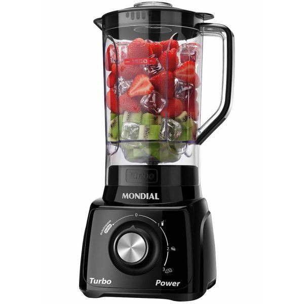 Liquidificador portátil Mondial Turbo Power L-99 2.2 L preto com jarra de san